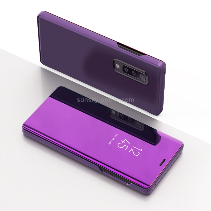 Electroplating Mirror Horizontal Flip Leather Case for Galaxy A70 , with Holder (Purple) Electroplating Mirror Horizontal Flip Leather Case for Galaxy A70 , with Holder (Purple)