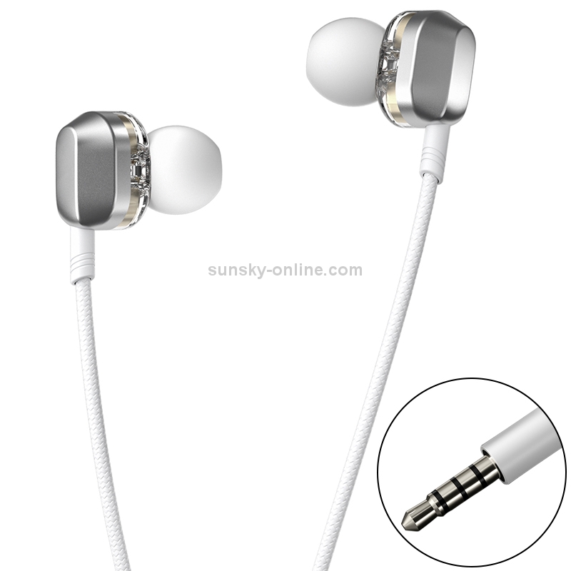 WK Y9 3.5mm In-Ear Double Moving Coil HIFI Stereo Wired Earphone (White) WK Y9 3.5mm In-Ear Double Moving Coil HIFI Stereo Wired Earphone (White)