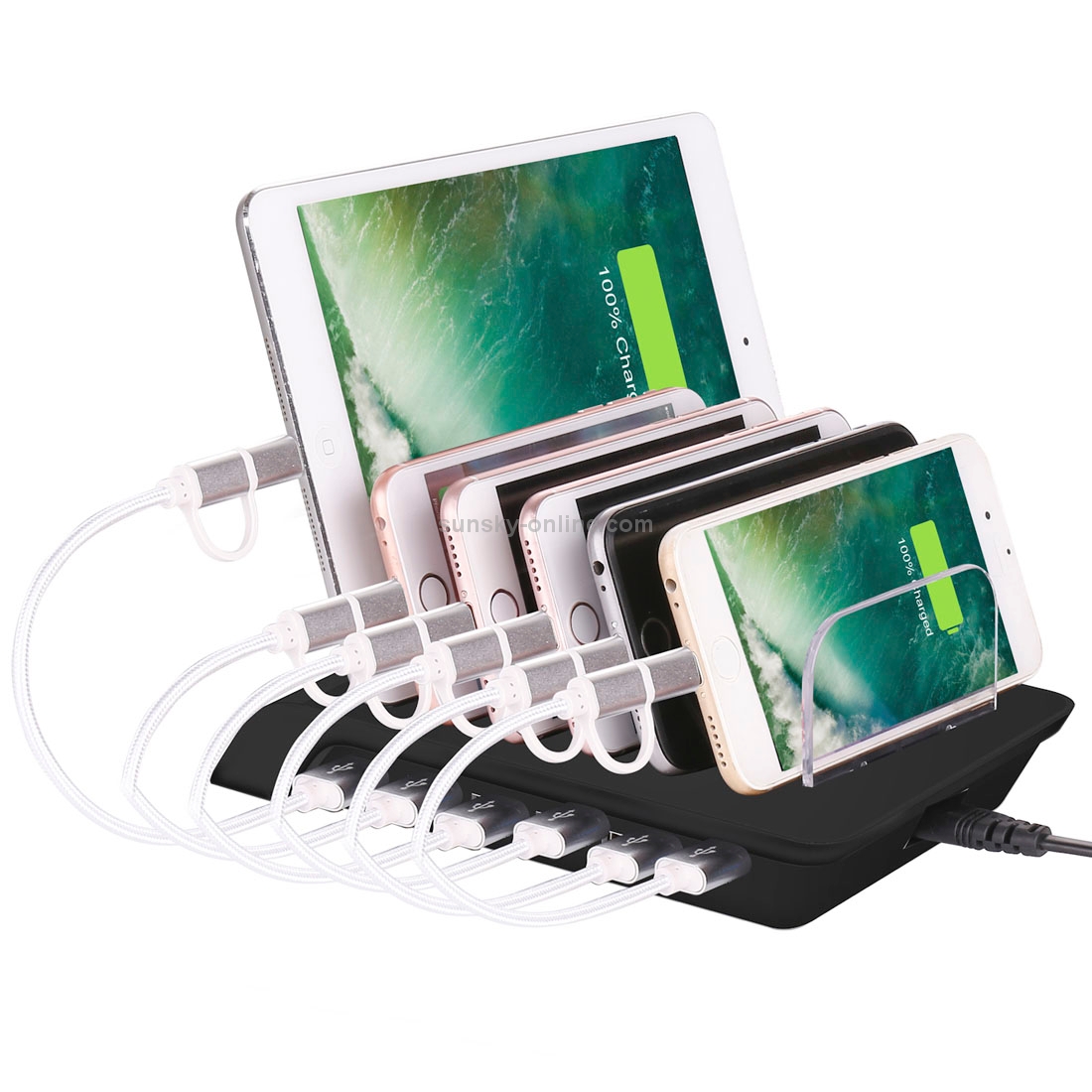 YM-UD06 5V 10.2A Output Universal Desktop Detachable 6 Ports USB Charging Station Multi-Device Hub Charging Dock YM-UD06 5V 10.2A Output Universal Desktop Detachable 6 Ports USB Charging Station Multi-Device Hub Charging Dock
