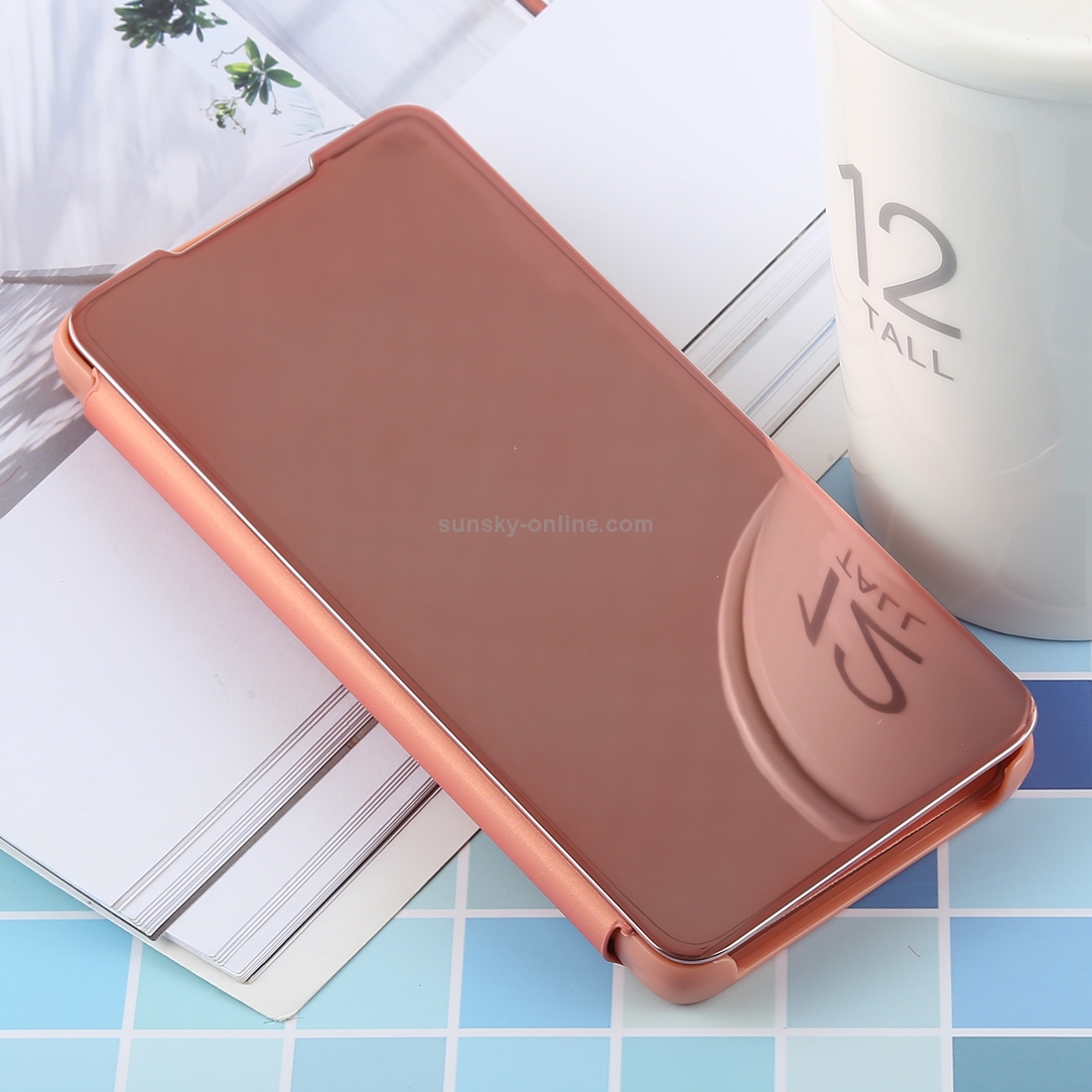 PU Electroplating Mirror Horizontal Flip Leather Case for Galaxy S10 Plus, with Holder(Rose Gold) PU Electroplating Mirror Horizontal Flip Leather Case for Galaxy S10 Plus, with Holder(Rose Gold)