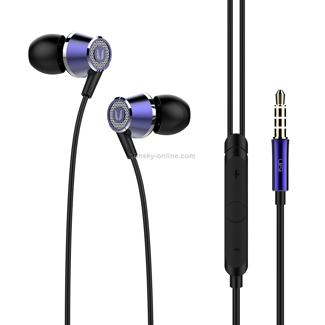UiiSii HI-820 Universal HIFI Graphene Moving Coil In-Ear Earphone (Blue)