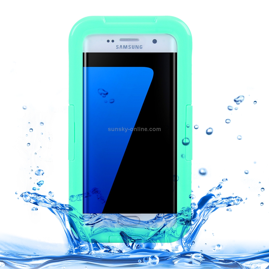 For Galaxy S7 Edge / G935 IPX8 Plastic + Silicone Transparent Waterproof Protective Case with Lanyard(Green) For Galaxy S7 Edge / G935 IPX8 Plastic + Silicone Transparent Waterproof Protective Case with Lanyard(Green)