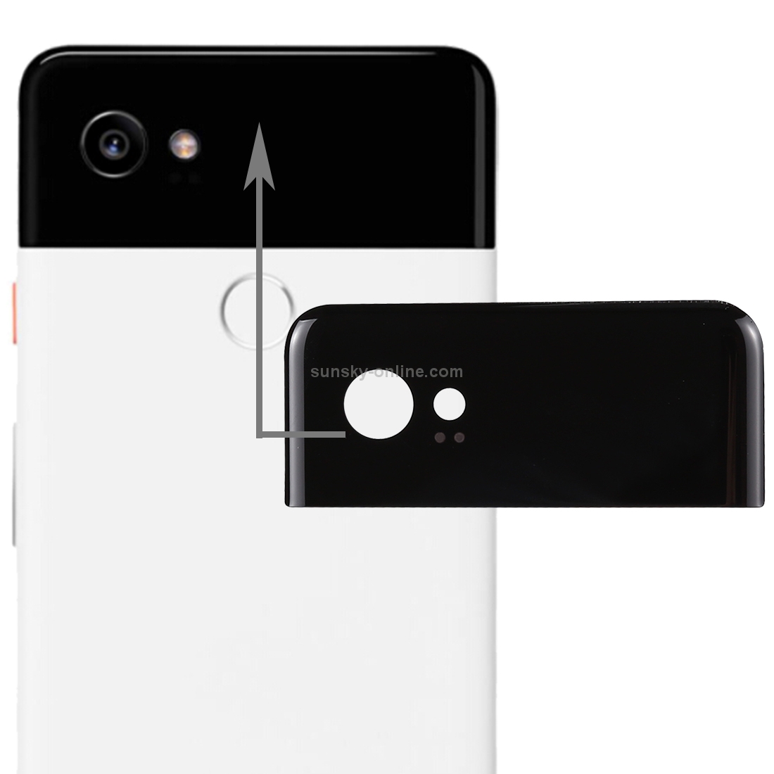 Google Pixel 2 XL Back Cover Top Glass Lens Cover