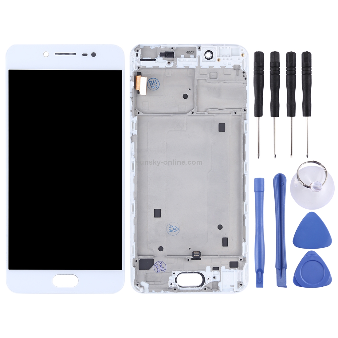 TFT LCD Screen for Vivo X7 Digitizer Full Assembly with Frame(White)