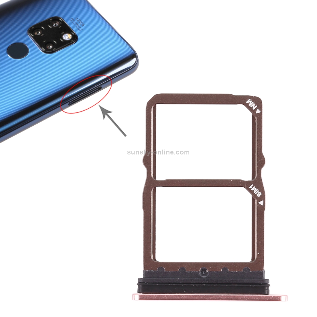 2 x SIM Card Tray for Huawei Mate 20 (Rose Gold)