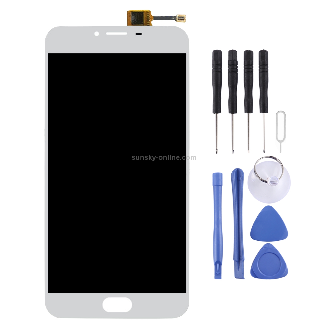 TFT LCD Screen for Meizu U20 Digitizer Full Assembly with Frame(White)