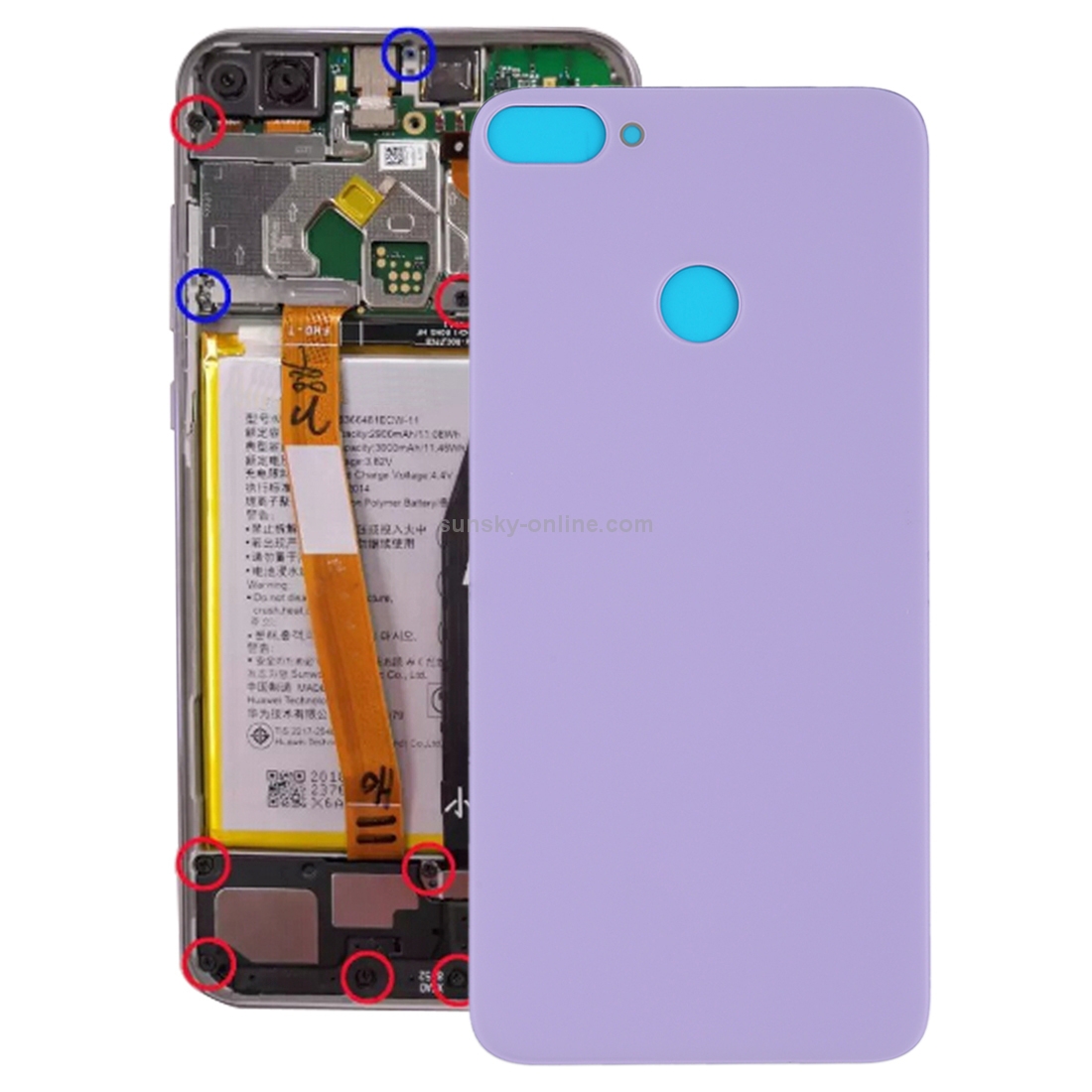 Back Cover for Huawei Honor 9i(Purple)