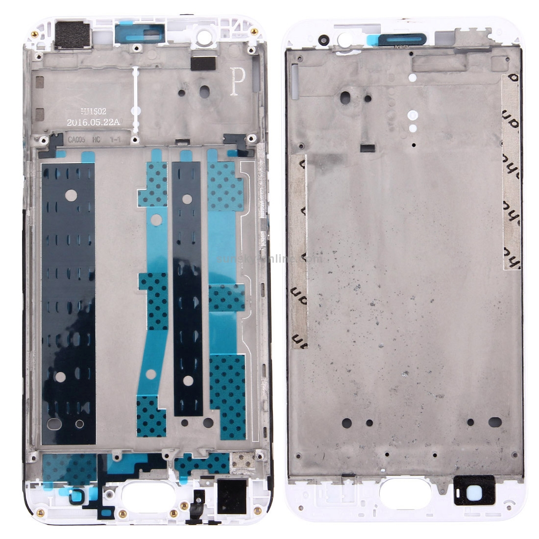 For OPPO A59 / F1s Front Housing LCD Frame Bezel Plate  (White)