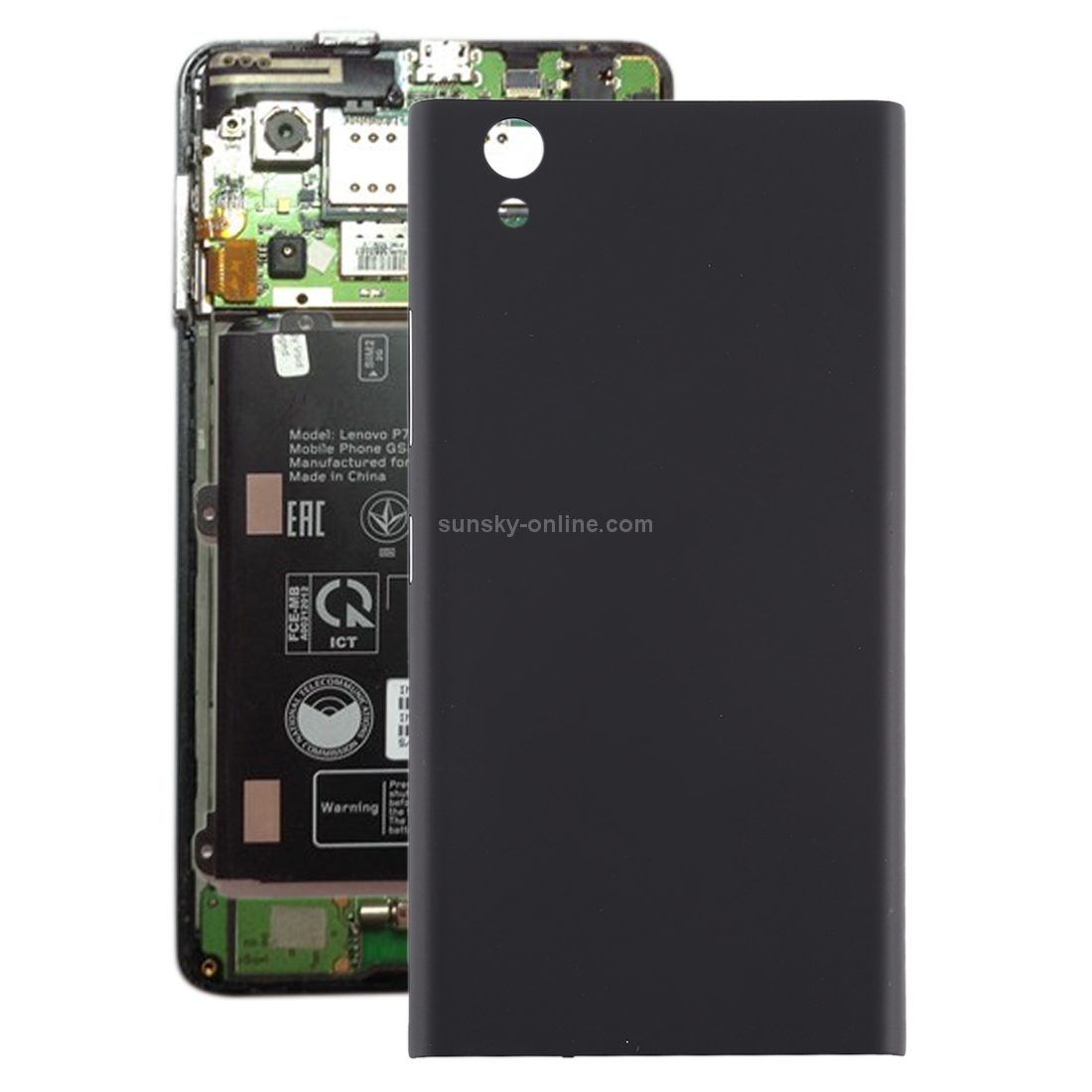 Battery Back Cover with Side Keys for Lenovo P70 / P70a(Black)