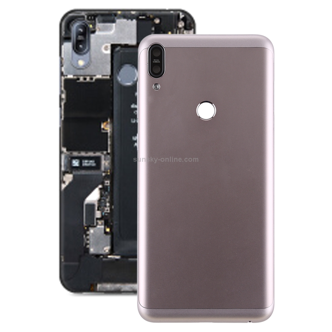 Battery Back Cover with Camera Lens & Side Keys for Asus Zenfone Max Pro (M1) / ZB602K(Silver)