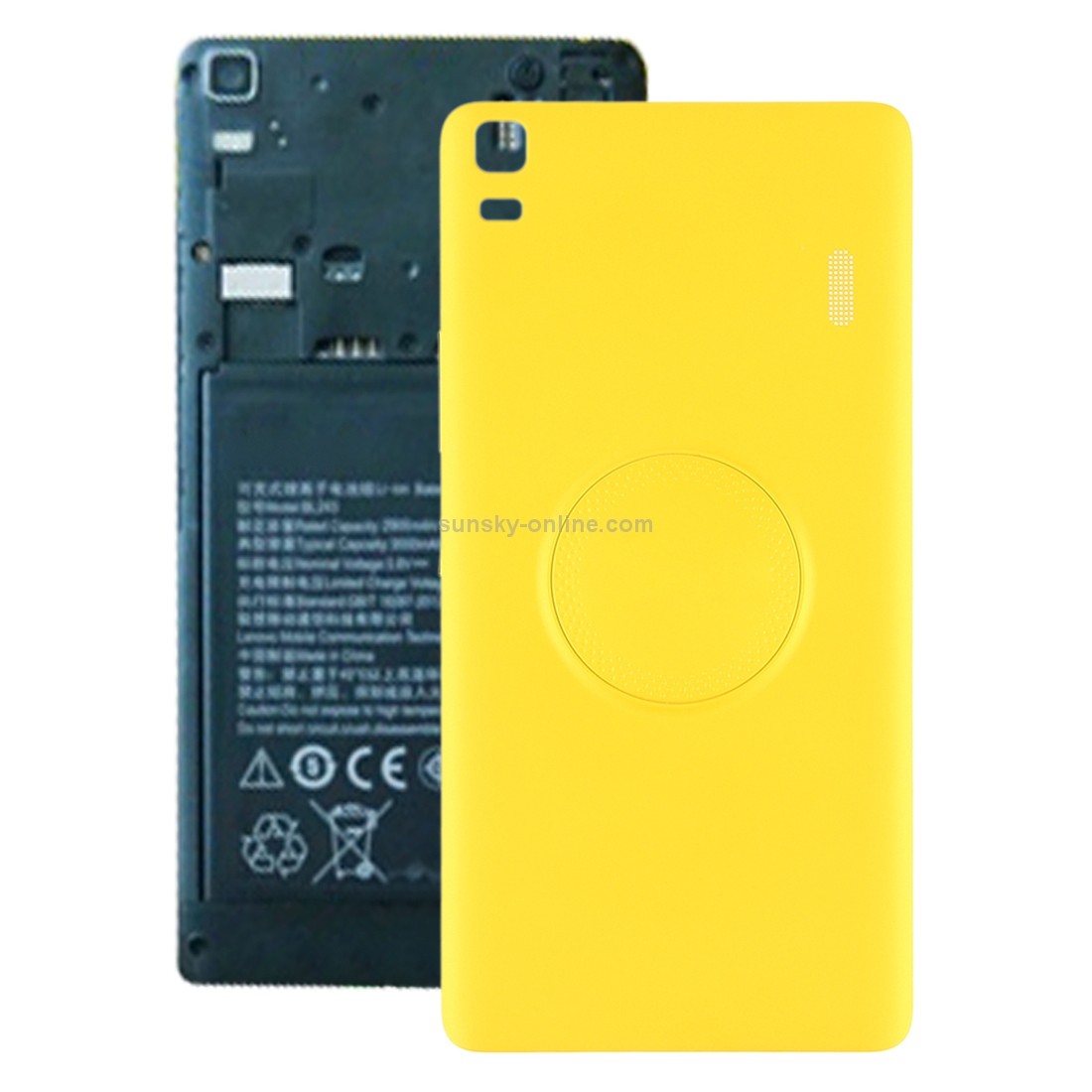 Battery Back Cover for Lenovo K30 Note(Yellow)