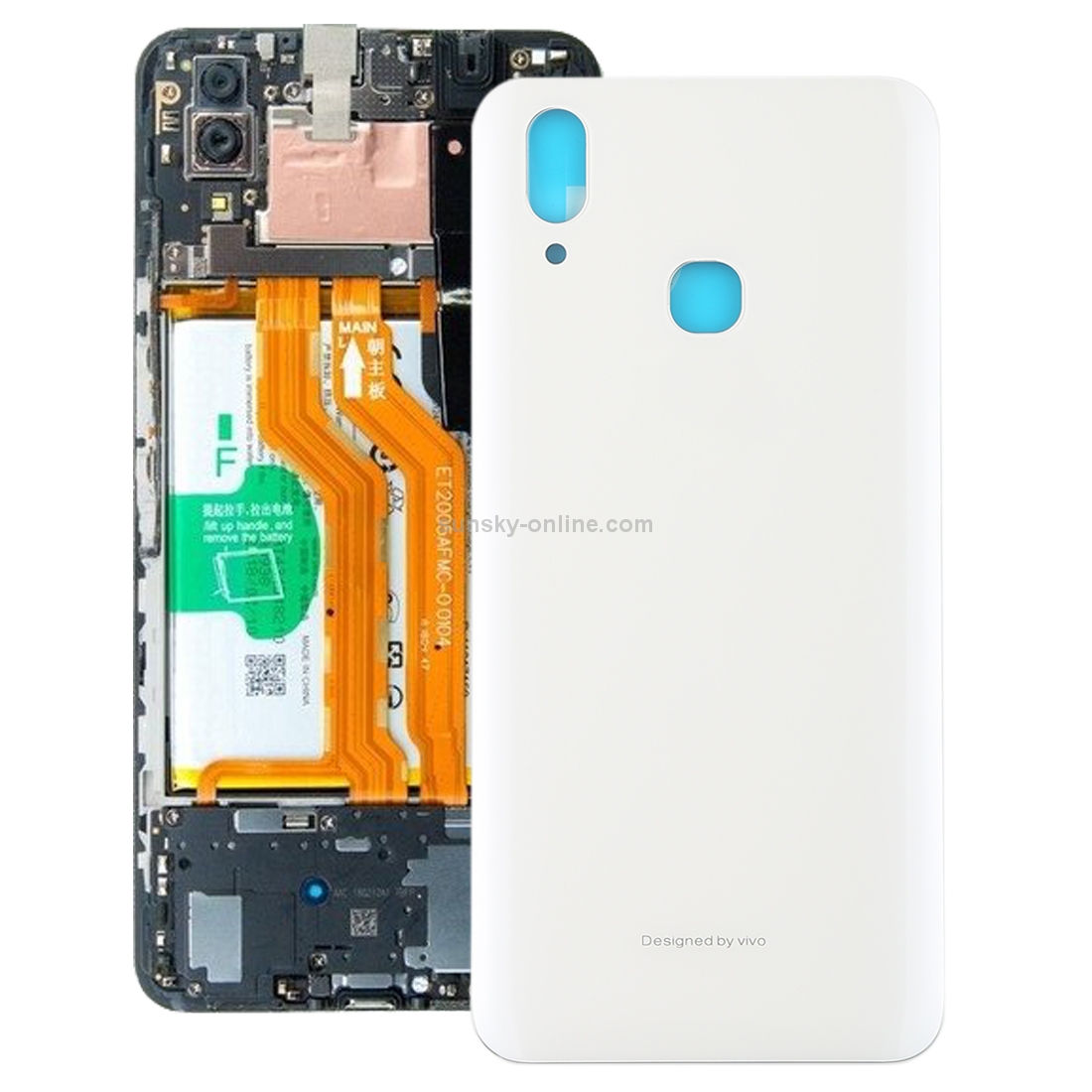 For Vivo X21 Back Cover with Hole (White)