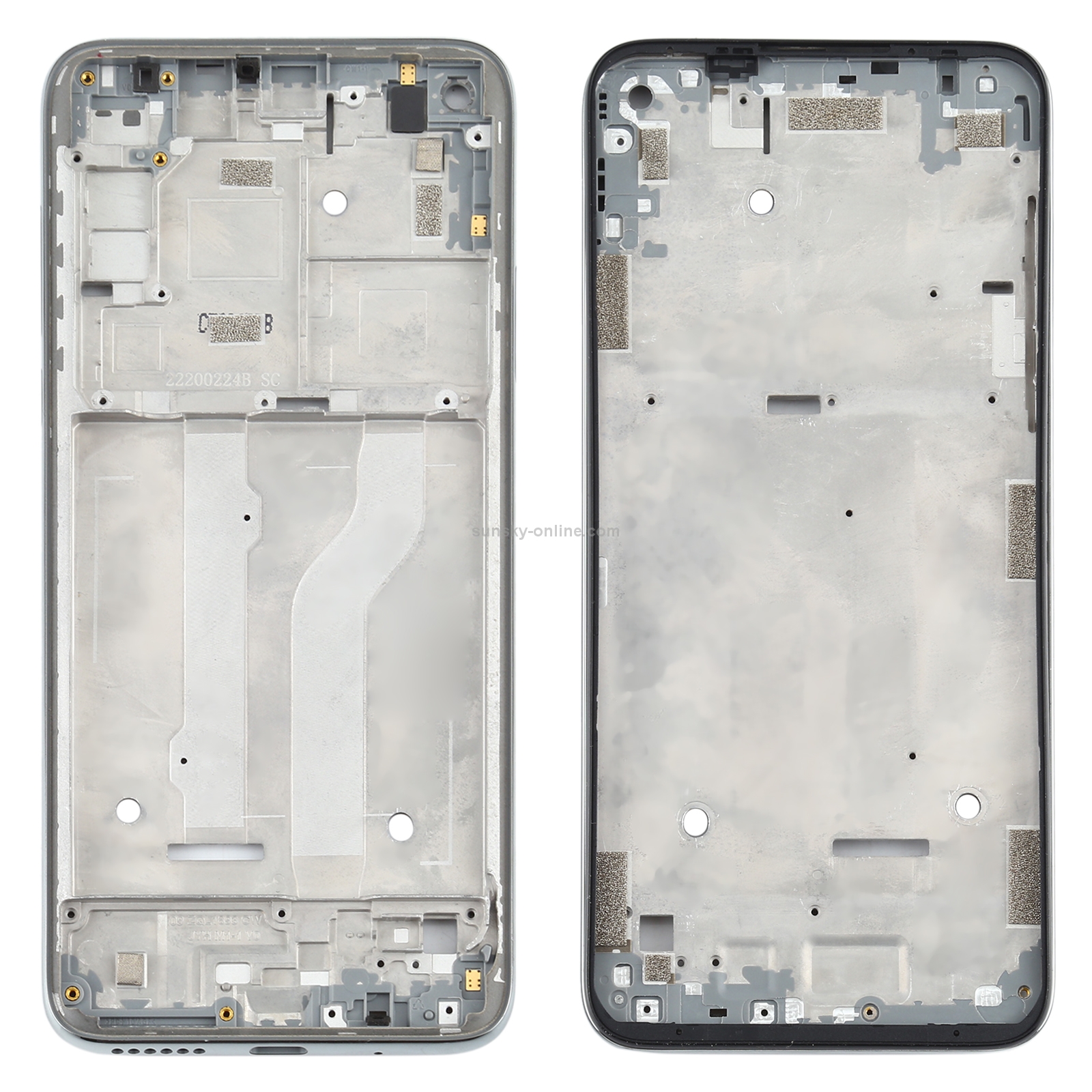 Front Housing LCD Frame Bezel Plate for Motorola Moto G Fast (Silver)