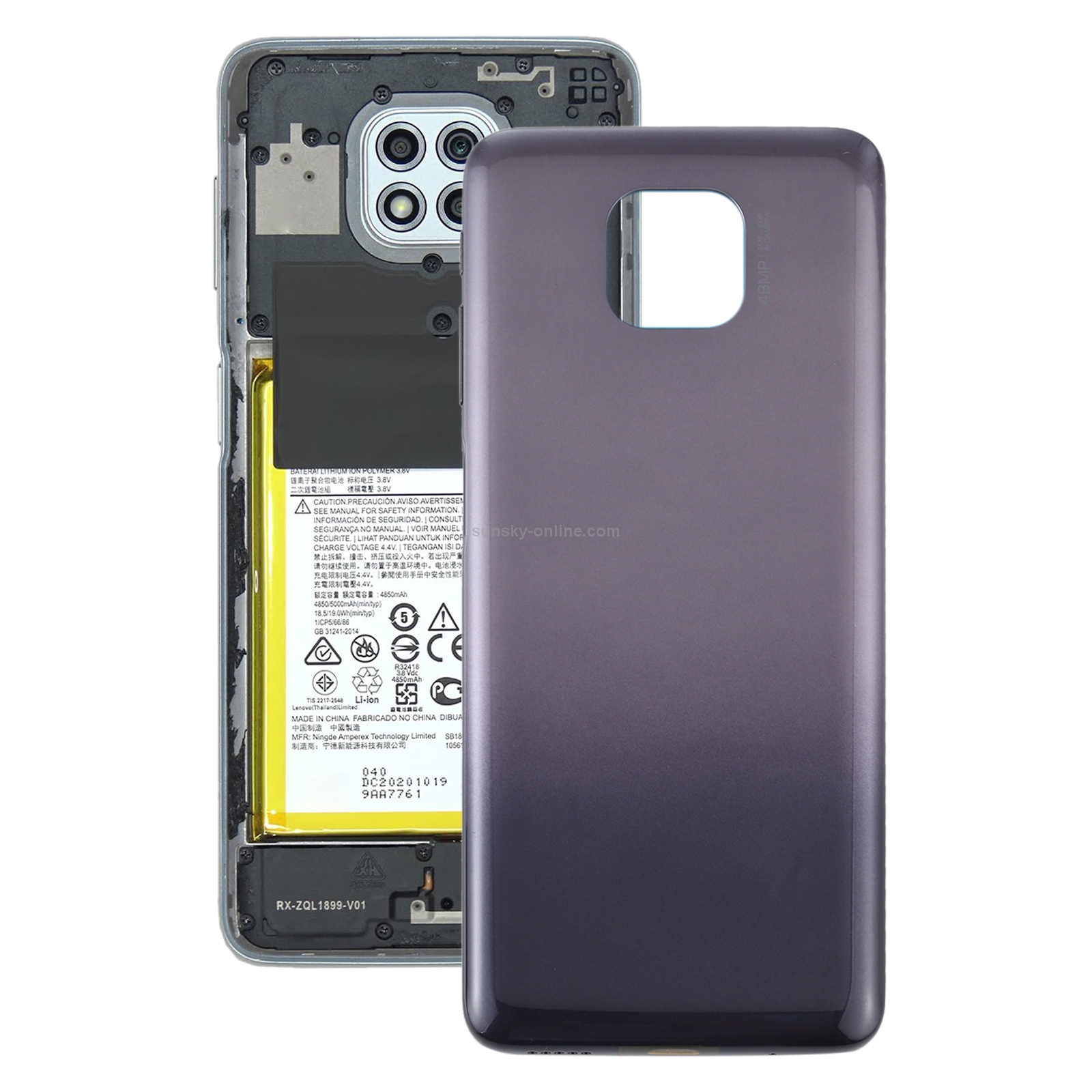 Battery Back Cover for Motorola Moto G Power (2021)(Silver)