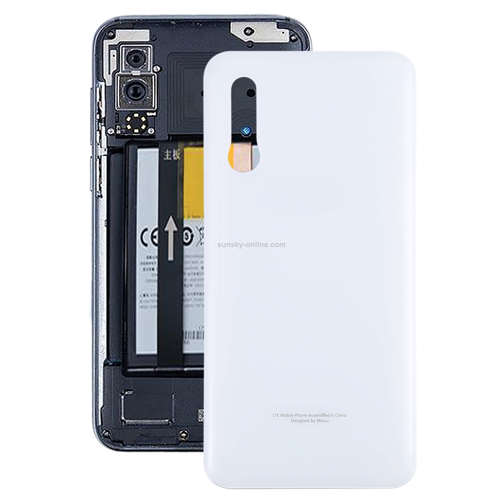 For Meizu 16s Pro Battery Back Cover (White)