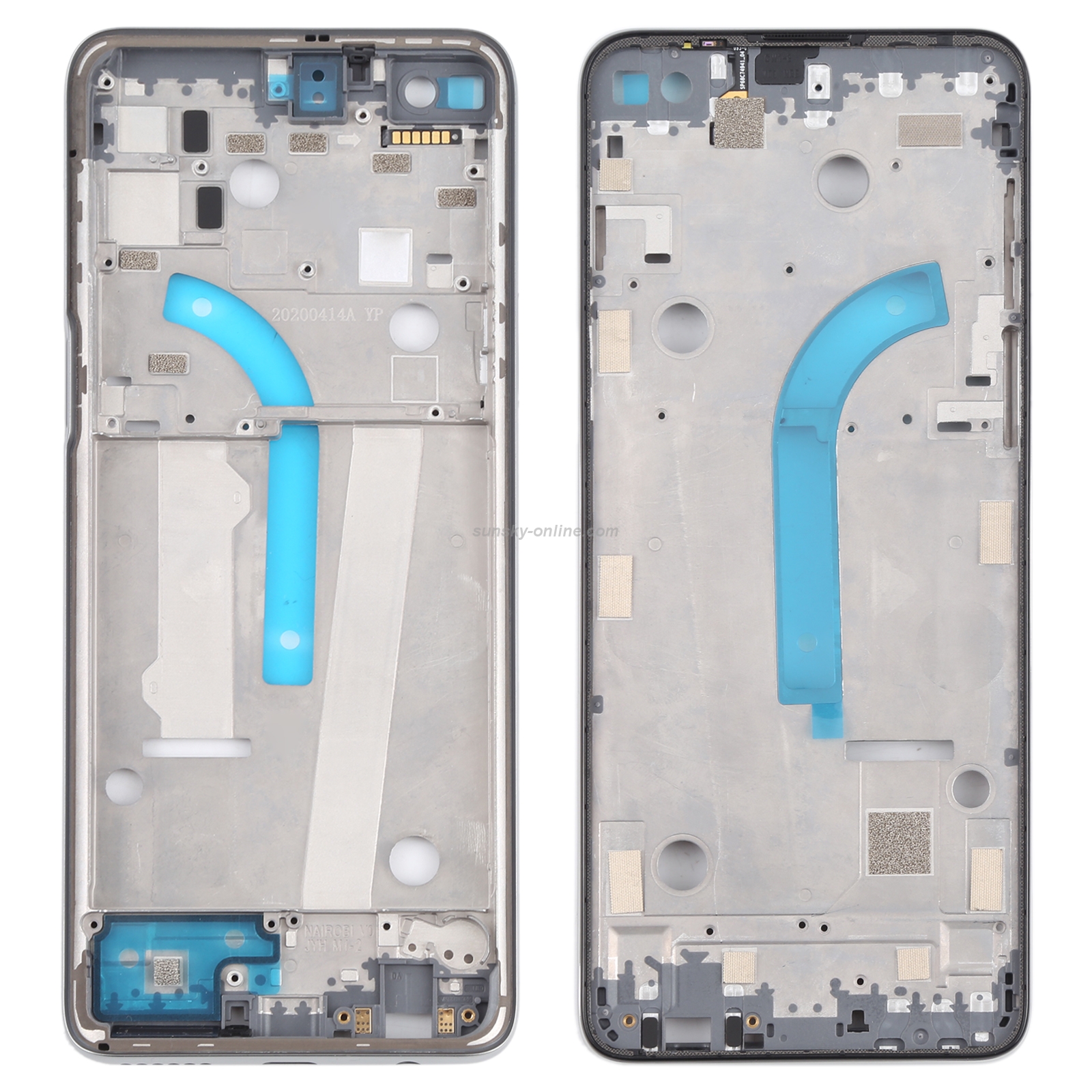 Original Front Housing LCD Frame Bezel Plate for Motorola Moto G100 XT2125 XT2125-4 (Silver)