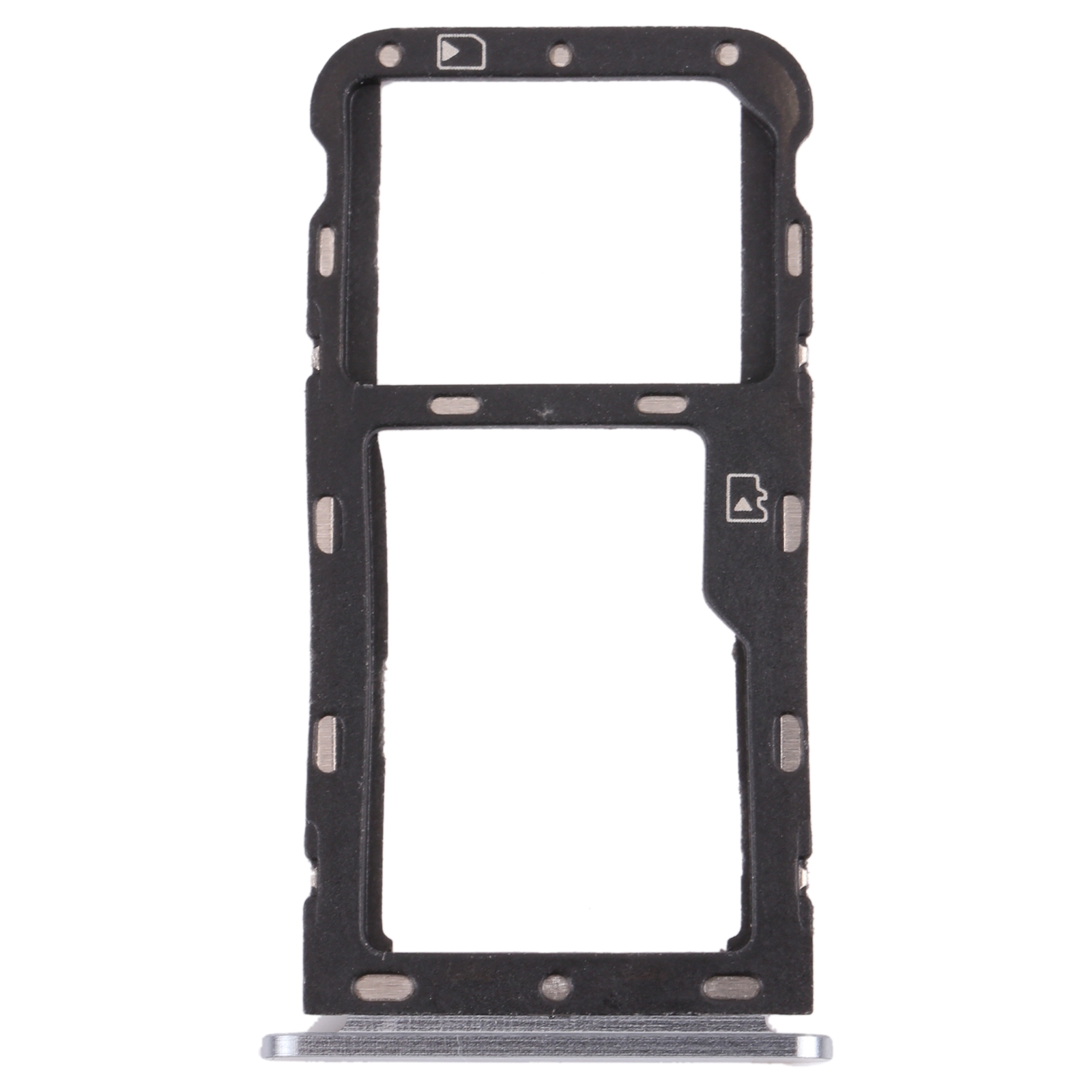 SIM Card Tray + Micro SD Card Tray for ZTE Blade V9 (Silver)