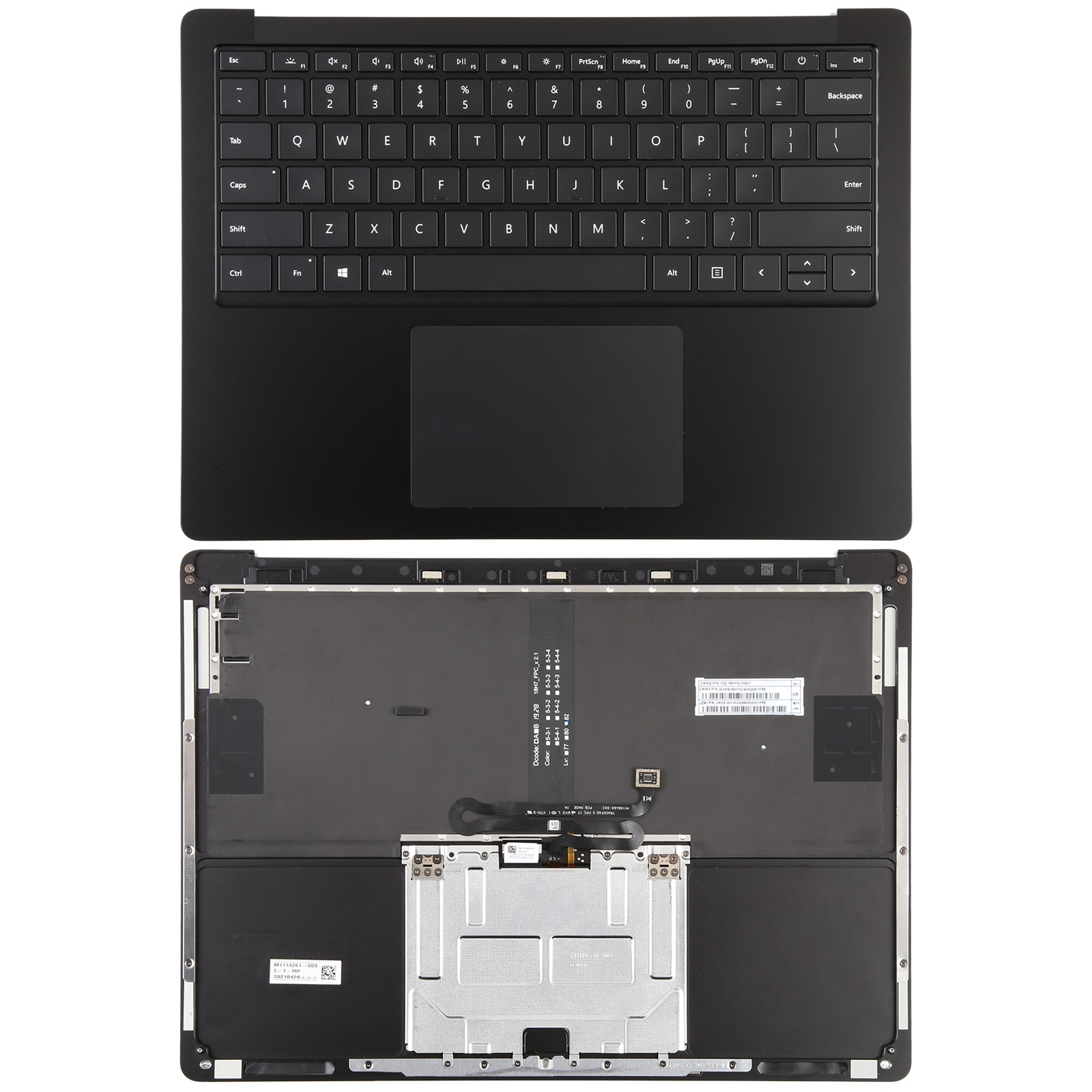 For Microsoft Surface Laptop 3 / 4 13.5 inch US Keyboard with C Shell / Touch Board (Black)