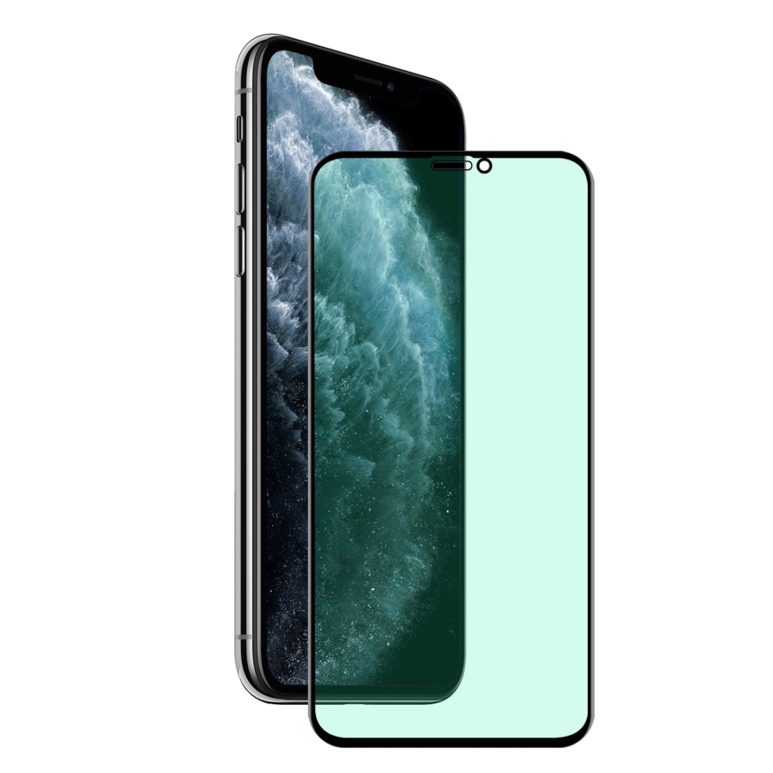 For iPhone 11 Pro Max / XS Max ENKAY Hat-Prince 0.26mm 9H 6D Curved Full Screen Eye Protection Green Film Tempered Glass Protector For iPhone 11 Pro Max / XS Max ENKAY Hat-Prince 0.26mm 9H 6D Curved Full Screen Eye Protection Green Film Tempered Glass Protector