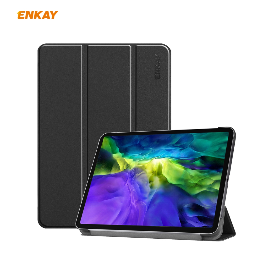 For iPad Pro 11 2022 / 2020 / 2021 ENKAY ENK-8001 Denim Pattern Horizontal Flip Leather Smart Tablet Case with Holder(Black) For iPad Pro 11 2022 / 2020 / 2021 ENKAY ENK-8001 Denim Pattern Horizontal Flip Leather Smart Tablet Case with Holder(Black)