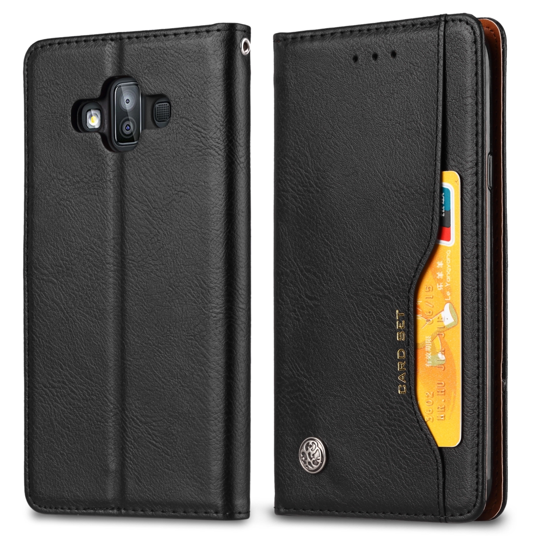 Knead Skin Texture Horizontal Flip Leather Case for Galaxy J7 DUO / J720F, with Photo Frame & Holder & Card Slots & Wallet(Black) Knead Skin Texture Horizontal Flip Leather Case for Galaxy J7 DUO / J720F, with Photo Frame & Holder & Card Slots & Wallet(Black)