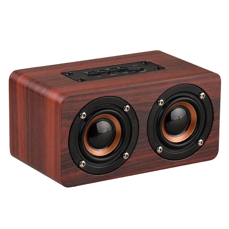 W5 Portable HiFi Shock Bass Wooden Bluetooth Speaker(Dark Brown) W5 Portable HiFi Shock Bass Wooden Bluetooth Speaker(Dark Brown)
