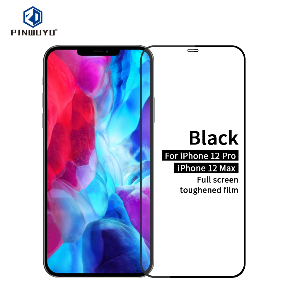 For iPhone 12 / 12 Pro PINWUYO 9H 2.5D Full Screen Tempered Glass Film(Black) For iPhone 12 / 12 Pro PINWUYO 9H 2.5D Full Screen Tempered Glass Film(Black)