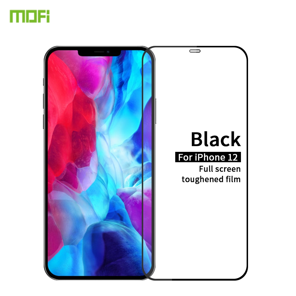 For iPhone 12 / 12 Pro MOFI 9H 2.5D Full Screen Tempered Glass Film(Black) For iPhone 12 / 12 Pro MOFI 9H 2.5D Full Screen Tempered Glass Film(Black)