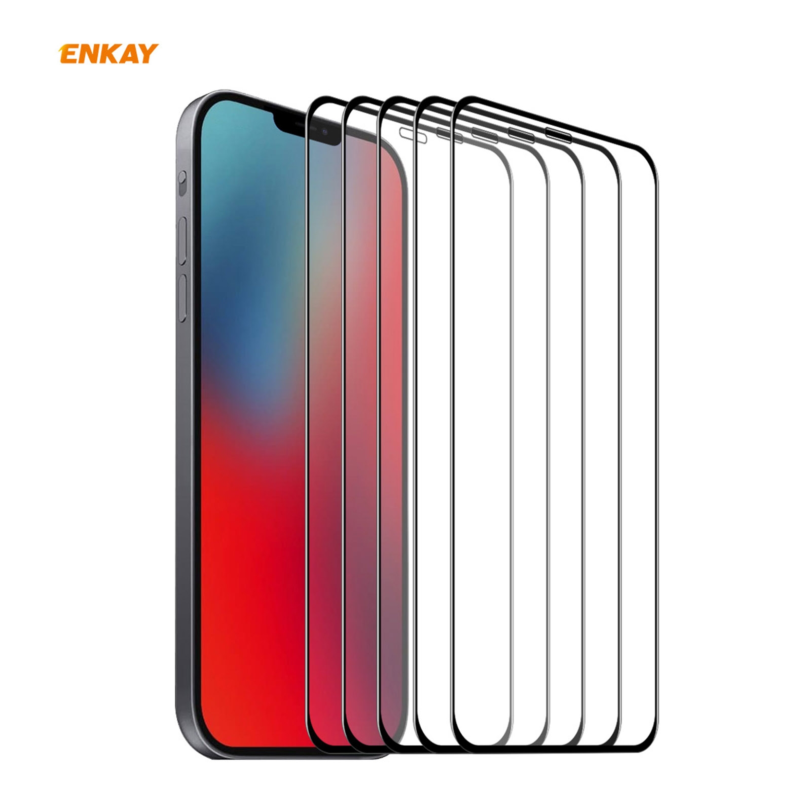 For iPhone 12 Pro Max 5pcs ENKAY Hat-Prince 0.26mm 9H 6D Curved Full Coverage Tempered Glass Protector For iPhone 12 Pro Max 5pcs ENKAY Hat-Prince 0.26mm 9H 6D Curved Full Coverage Tempered Glass Protector