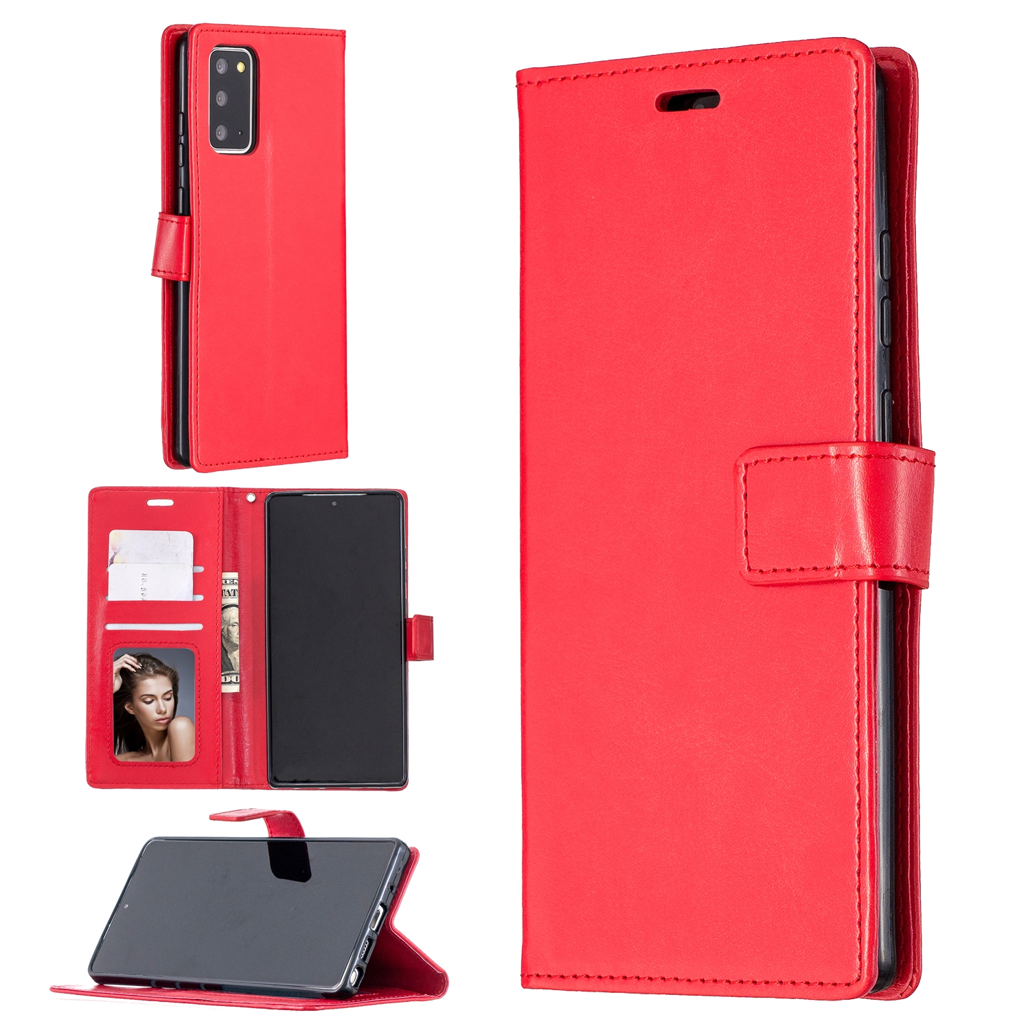 For Samsung Galaxy Note20 Crazy Horse Texture Horizontal Flip Leather Case with Holder & Card Slots & Wallet & Photo Frame(Red) For Samsung Galaxy Note20 Crazy Horse Texture Horizontal Flip Leather Case with Holder & Card Slots & Wallet & Photo Frame(Red)