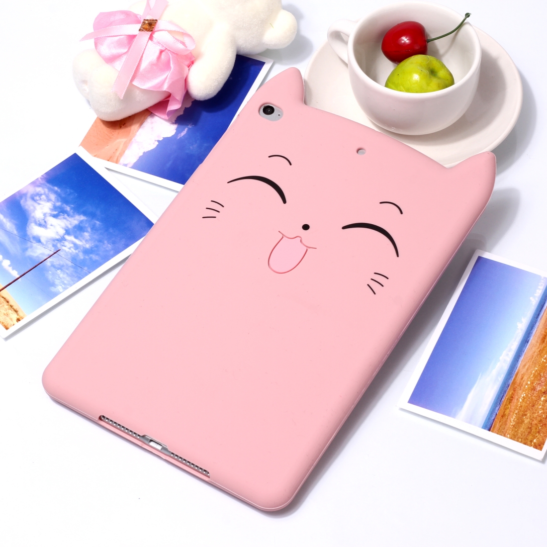 Happy Cat Pattern Set Silicone Protective Case for iPad mini 5 / mini 4 / mini 3 / mini 2 / mini(Pink) Happy Cat Pattern Set Silicone Protective Case for iPad mini 5 / mini 4 / mini 3 / mini 2 / mini(Pink)