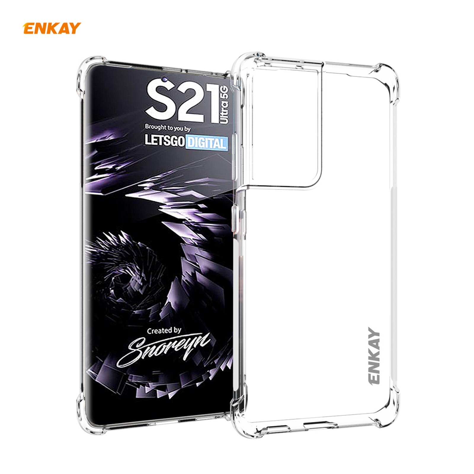 For Samsung Galaxy S21 Ultra 5G Hat-Prince ENKAY Clear TPU Shockproof Case Soft Anti-slip Cover For Samsung Galaxy S21 Ultra 5G Hat-Prince ENKAY Clear TPU Shockproof Case Soft Anti-slip Cover