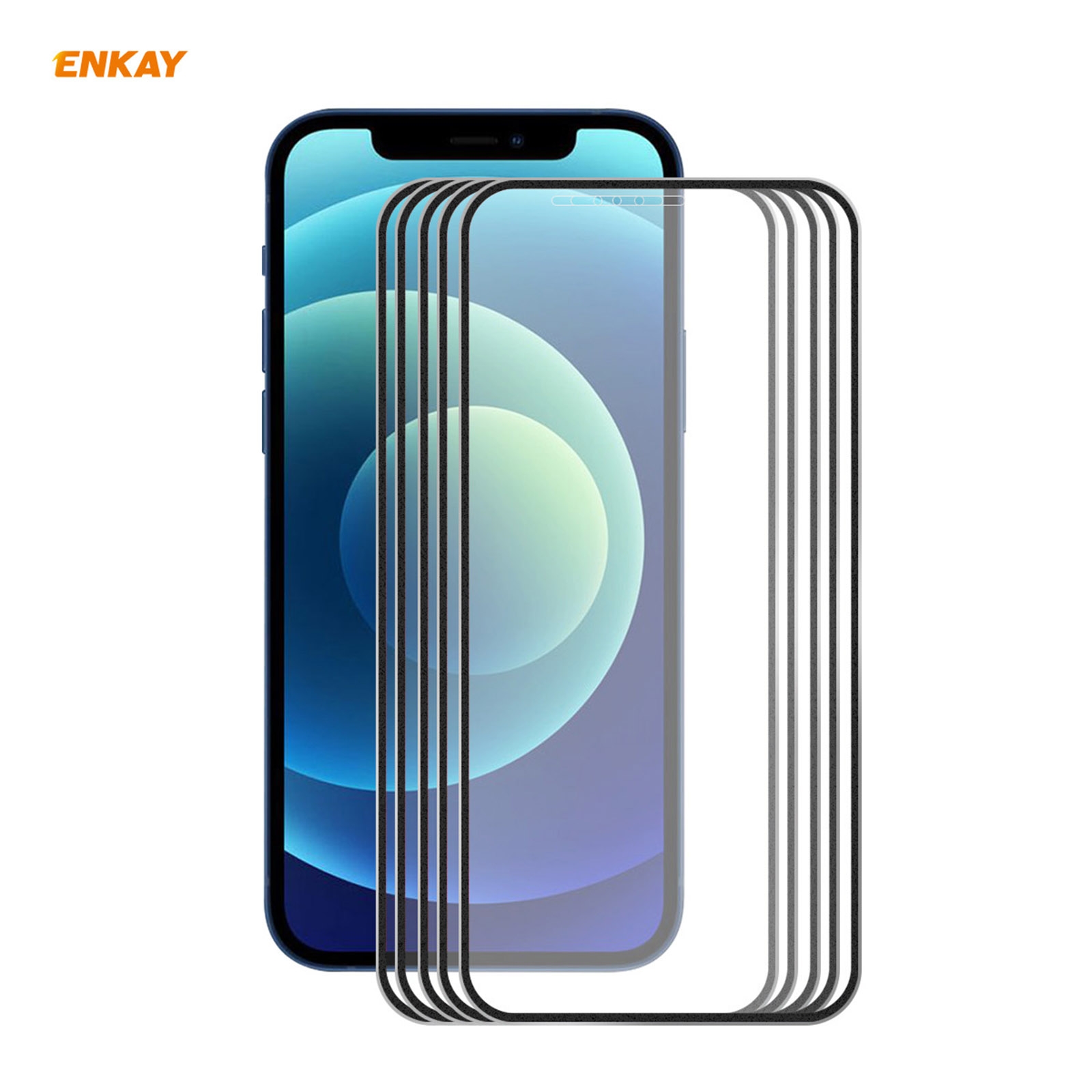 For iPhone 12 / 12 Pro 5pcs ENKAY Hat-Prince 0.2mm 9H Titanium Alloy Curved Edge Explosion-proof Tempered Glass Full Coverage Screen Protector(Black) For iPhone 12 / 12 Pro 5pcs ENKAY Hat-Prince 0.2mm 9H Titanium Alloy Curved Edge Explosion-proof Tempered Glass Full Coverage Screen Protector(Black)