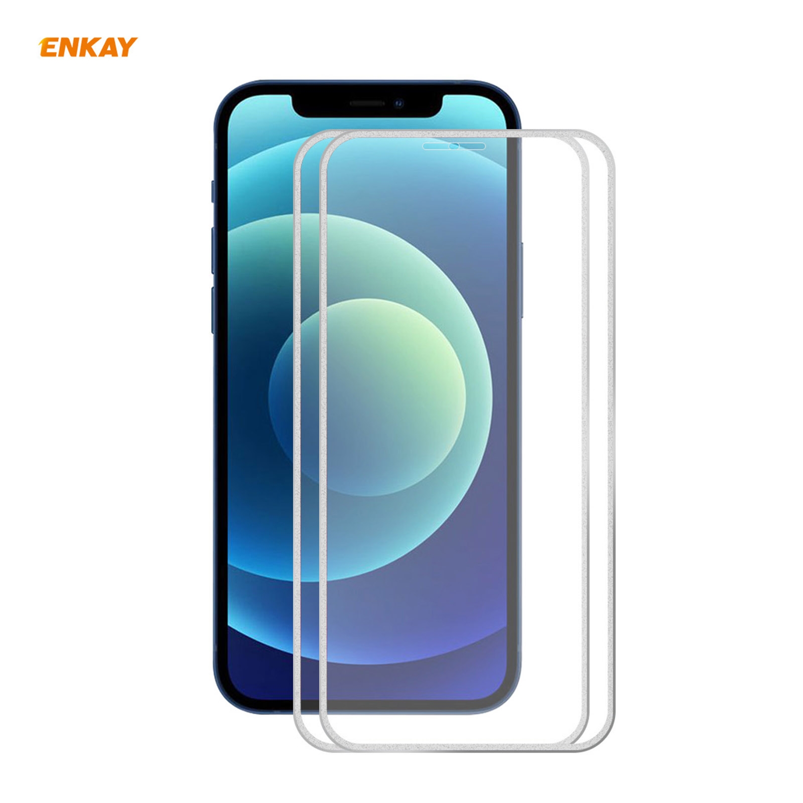 For iPhone 12 / 12 Pro 2pcs ENKAY Hat-Prince 0.2mm 9H Titanium Alloy Curved Edge Explosion-proof Tempered Glass Full Coverage Screen Protector(Silver) For iPhone 12 / 12 Pro 2pcs ENKAY Hat-Prince 0.2mm 9H Titanium Alloy Curved Edge Explosion-proof Tempered Glass Full Coverage Screen Protector(Silver)