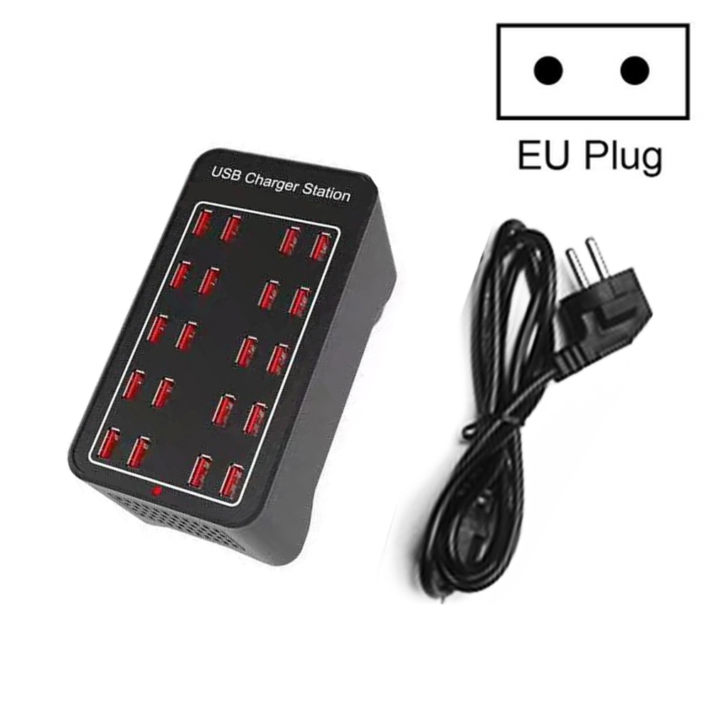 100W 20 USB Ports Fast Charger Station Smart Charger, AC 110-240V, Plug Size:EU Plug 100W 20 USB Ports Fast Charger Station Smart Charger, AC 110-240V, Plug Size:EU Plug