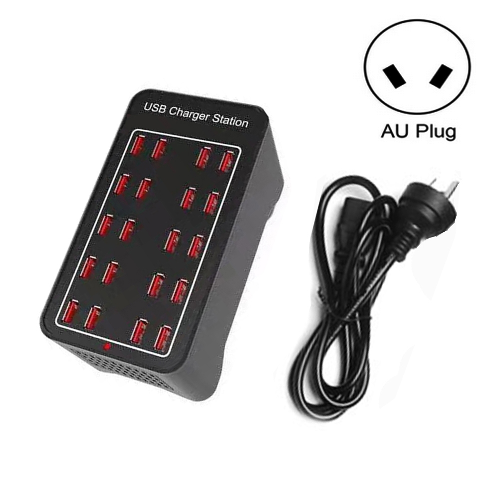 100W 20 USB Ports Fast Charger Station Smart Charger, AC 110-240V, Plug Size:AU Plug 100W 20 USB Ports Fast Charger Station Smart Charger, AC 110-240V, Plug Size:AU Plug