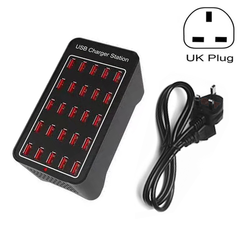 150W 25 USB Ports Fast Charger Station Smart Charger, AC 110-240V, Plug Size:UK Plug 150W 25 USB Ports Fast Charger Station Smart Charger, AC 110-240V, Plug Size:UK Plug