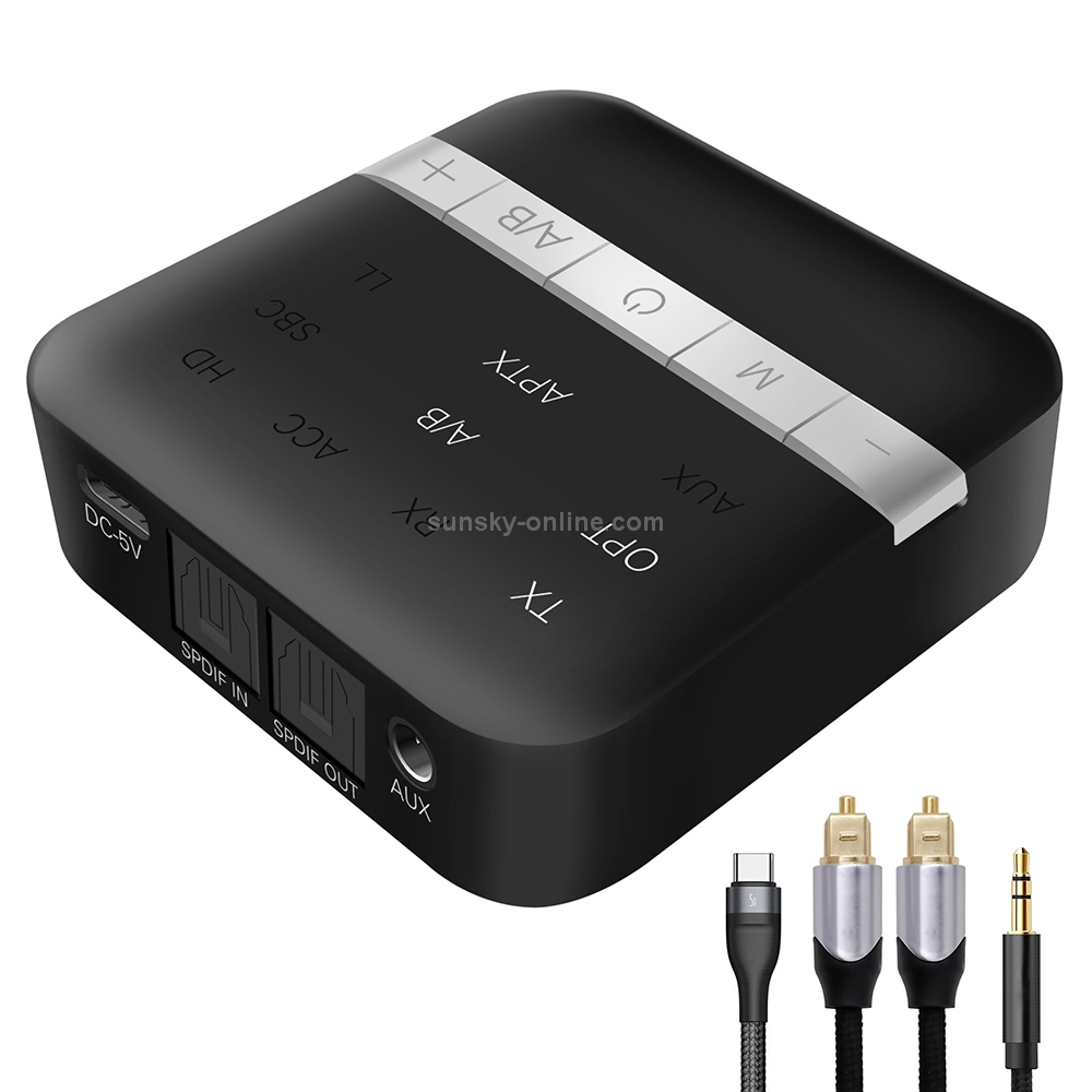 TX200 2 in 1 Bluetooth 5.0 Fiber Coaxial Transmitter Receiver Audio Adapter TX200 2 in 1 Bluetooth 5.0 Fiber Coaxial Transmitter Receiver Audio Adapter