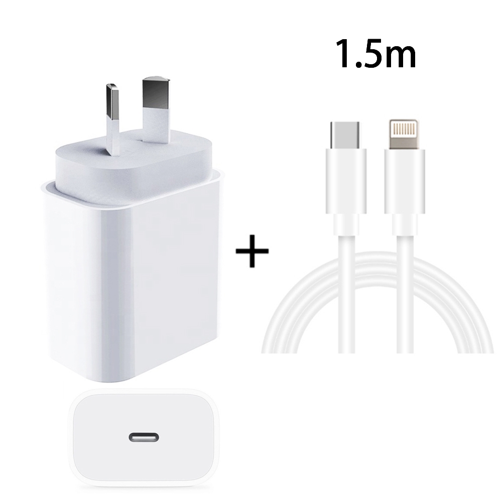 20W PD 3.0 Travel Fast Charger Power Adapter with USB-C / Type-C to 8 Pin Fast Charge Data Cable, AU Plug(1.5m) 20W PD 3.0 Travel Fast Charger Power Adapter with USB-C / Type-C to 8 Pin Fast Charge Data Cable, AU Plug(1.5m)