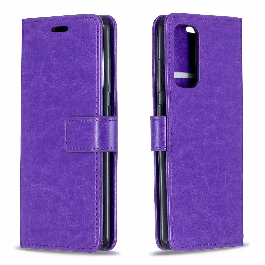 For Samsung Galaxy S21 Ultra Crazy Horse Texture Horizontal Flip Leather Case with Holder & Card Slots & Wallet & Photo Frame(Purple) For Samsung Galaxy S21 Ultra Crazy Horse Texture Horizontal Flip Leather Case with Holder & Card Slots & Wallet & Photo Frame(Purple)