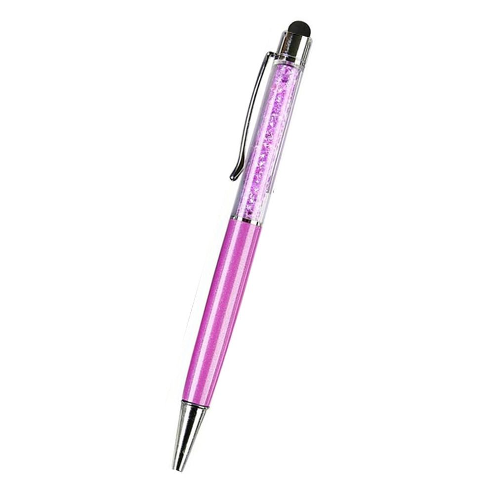 AT-22 2 in 1 Universal Flash Diamond Decoration Capacitance Pen Stylus Ballpoint Pen(Purple) AT-22 2 in 1 Universal Flash Diamond Decoration Capacitance Pen Stylus Ballpoint Pen(Purple)