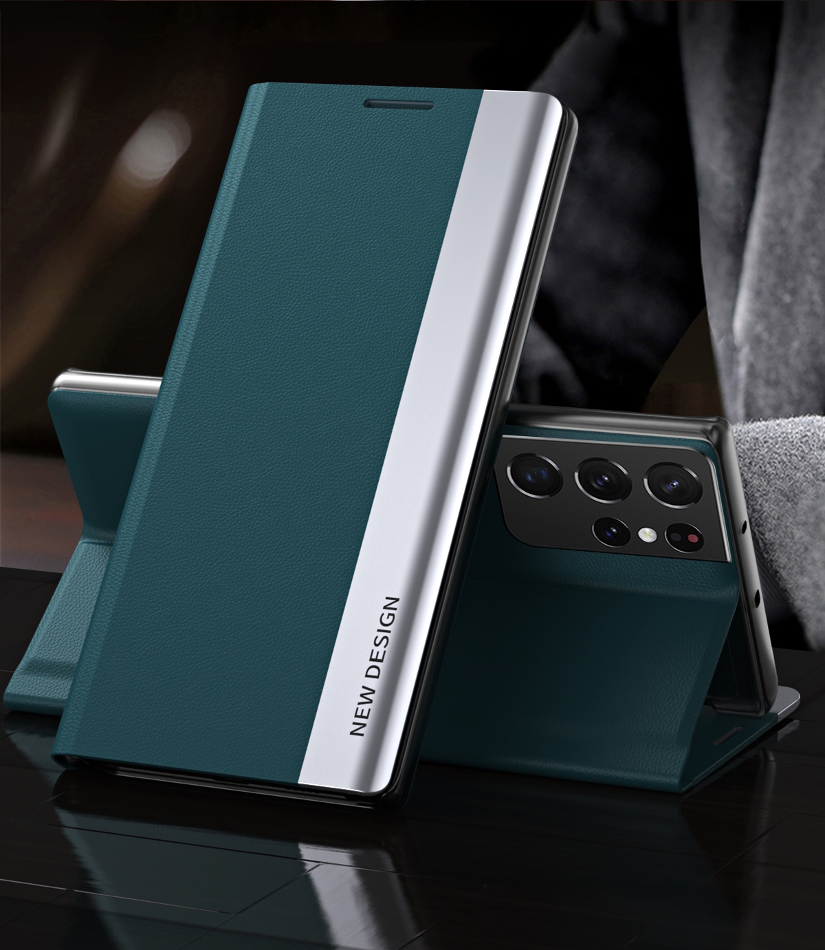 For Samsung Galaxy S21 Ultra 5G Side Electroplated Magnetic Ultra-Thin Horizontal Flip Leather Case with Holder(Green) For Samsung Galaxy S21 Ultra 5G Side Electroplated Magnetic Ultra-Thin Horizontal Flip Leather Case with Holder(Green)