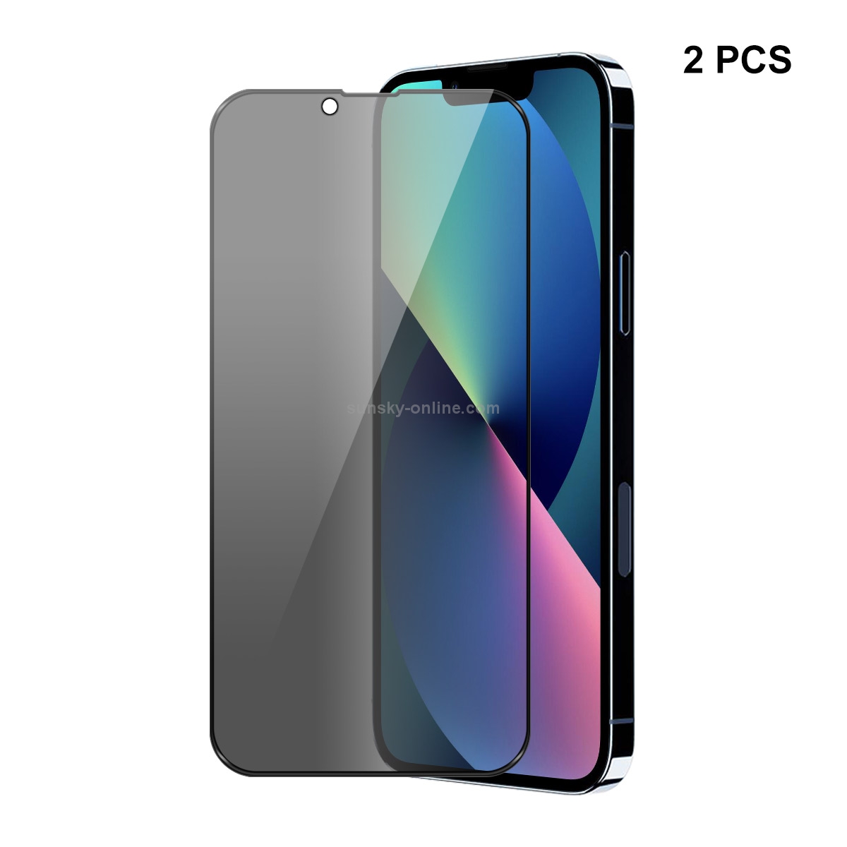 For iPhone 13 mini 2pcs ENKAY Hat-Prince Full Coverage 28 Degree Privacy Screen Protector Anti-spy Tempered Glass Film