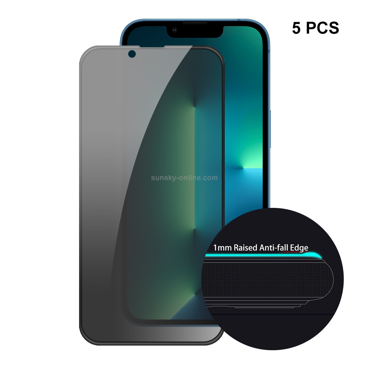 For iPhone 13 / 13 Pro 5pcs ENKAY Hat-Prince Full Coverage Anti-drop Privacy Screen Protector Anti-spy Tempered Glass Film For iPhone 13 / 13 Pro 5pcs ENKAY Hat-Prince Full Coverage Anti-drop Privacy Screen Protector Anti-spy Tempered Glass Film
