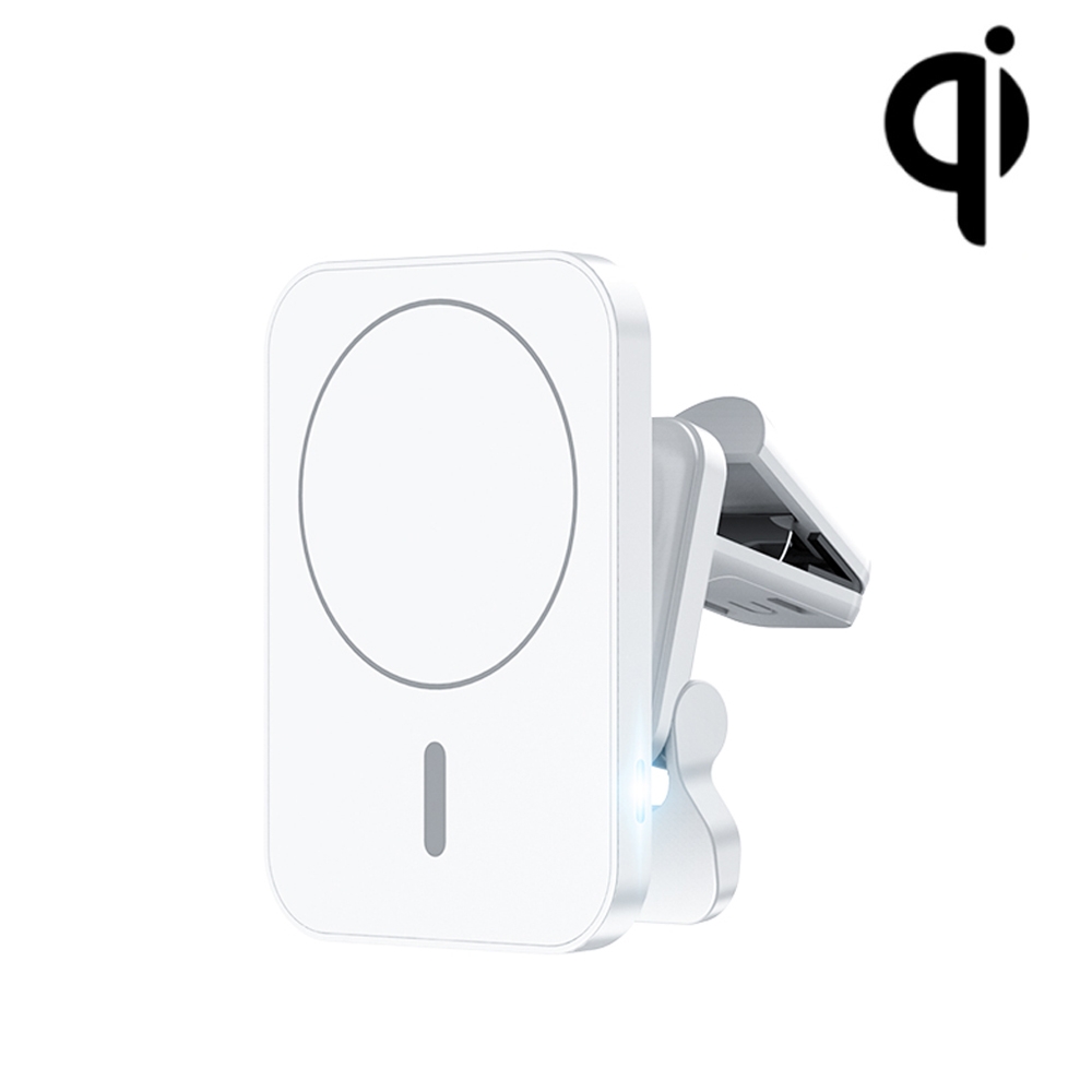 W-987 Magnetic Suction 15W Wireless Charger Car Air Outlet Bracket for iPhone and other Smart Phones(White) W-987 Magnetic Suction 15W Wireless Charger Car Air Outlet Bracket for iPhone and other Smart Phones(White)