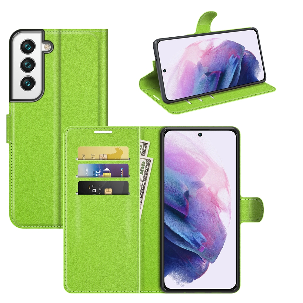 For Samsung S22 Litchi Texture Horizontal Flip Protective Case with Holder & Card Slots & Wallet(Green) For Samsung S22 Litchi Texture Horizontal Flip Protective Case with Holder & Card Slots & Wallet(Green)