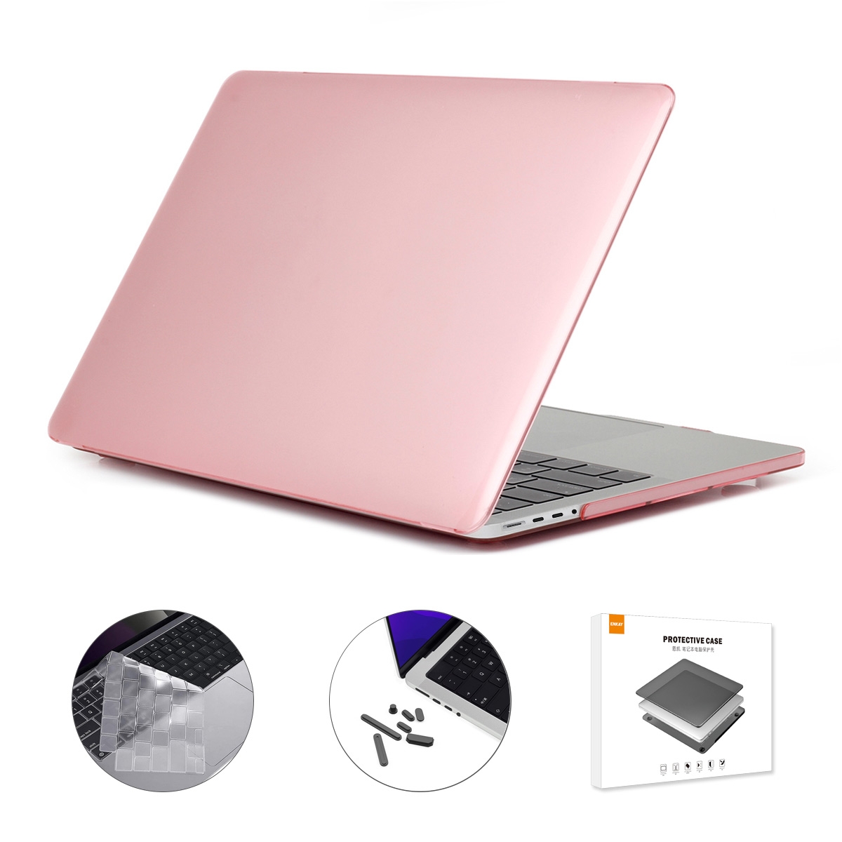 ENKAY Hat-Prince 3 in 1 Crystal Laptop Protective Case + TPU Keyboard Film + Anti-dust Plugs Set for MacBook Pro 16.2 inch A2485 2021/A2880 2023, Version:US Version(Pink) ENKAY Hat-Prince 3 in 1 Crystal Laptop Protective Case + TPU Keyboard Film + Anti-dust Plugs Set for MacBook Pro 16.2 inch A2485 2021/A2880 2023, Version:US Version(Pink)
