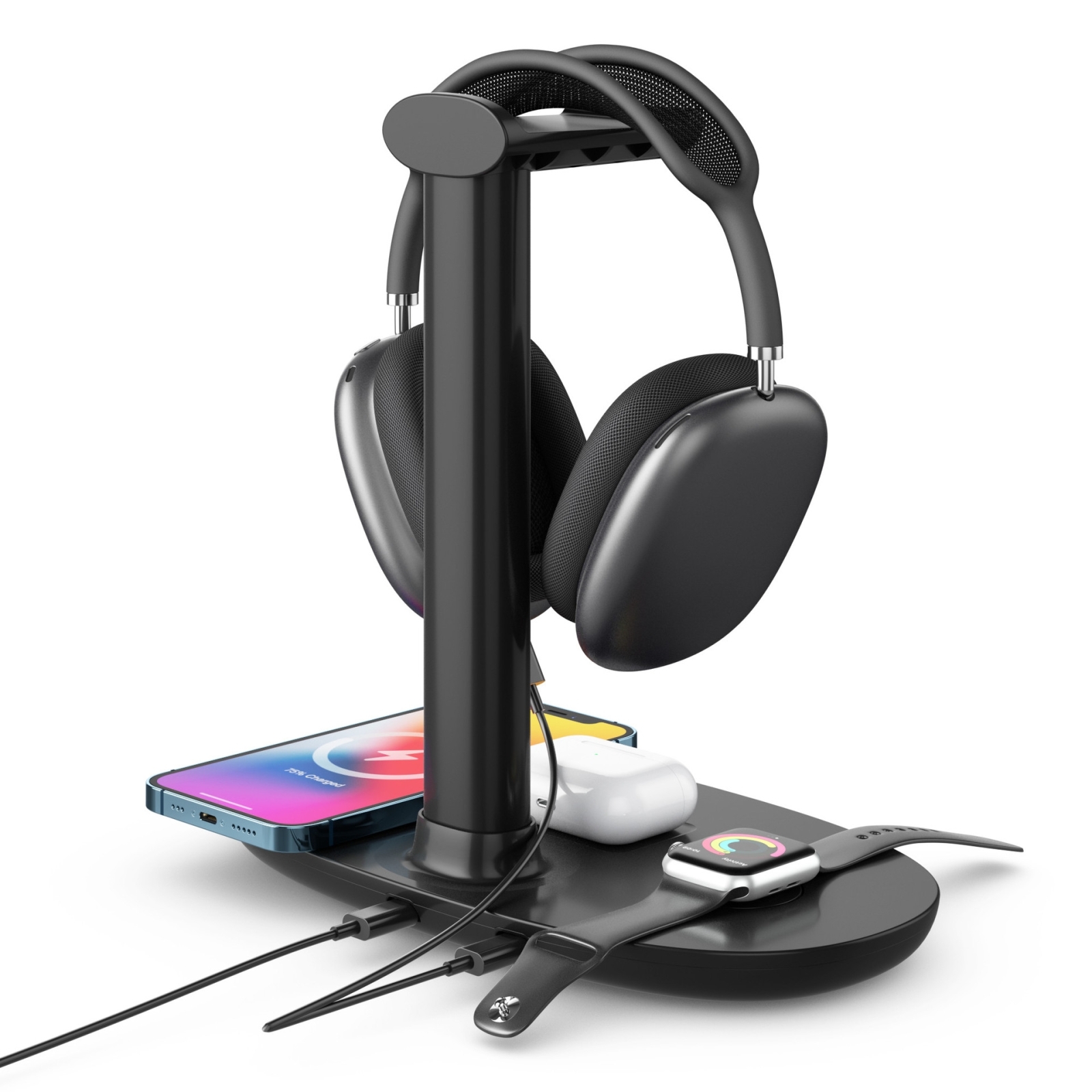 B-15A 4 in 1 Headset Holder Wireless Charger for Smart Phone & iWatch & Airpods B-15A 4 in 1 Headset Holder Wireless Charger for Smart Phone & iWatch & Airpods