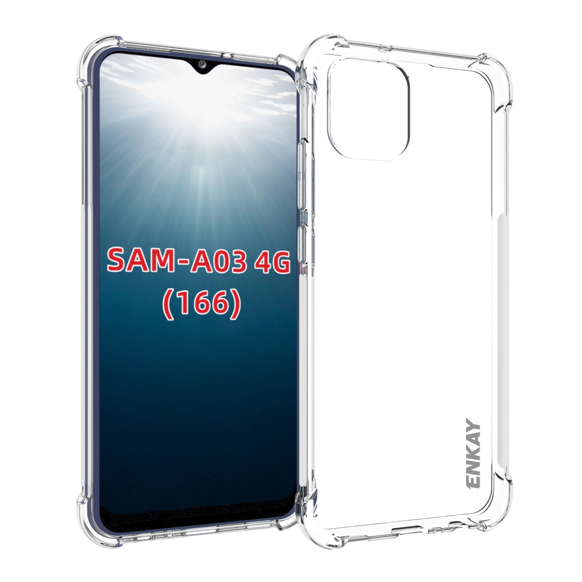 For Samsung Galaxy A03 4G 166mm ENKAY Transparent TPU Shockproof Case For Samsung Galaxy A03 4G 166mm ENKAY Transparent TPU Shockproof Case