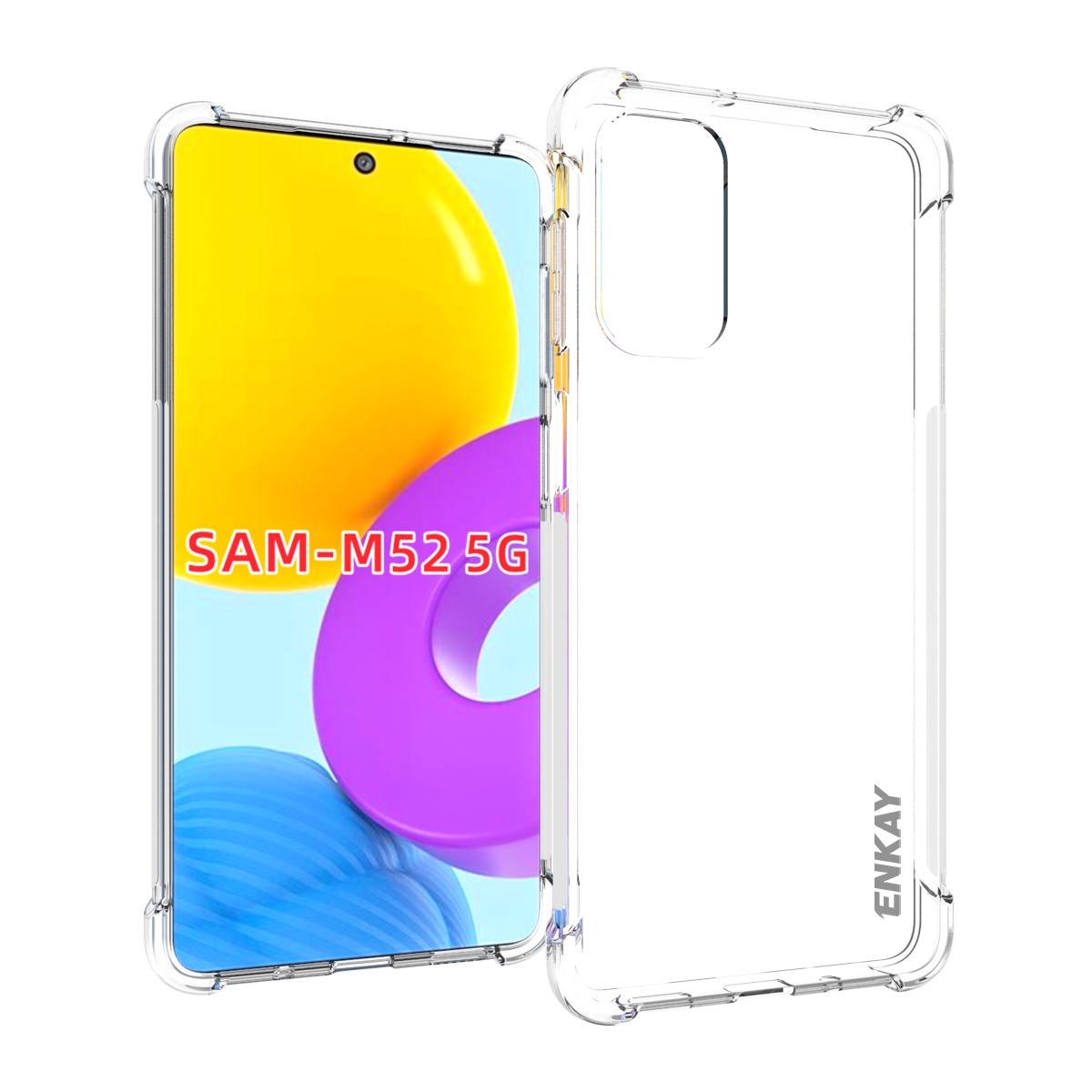 For Samsung Galaxy M52 5G ENKAY Transparent TPU Shockproof Case For Samsung Galaxy M52 5G ENKAY Transparent TPU Shockproof Case